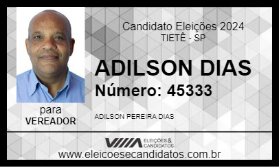 Candidato ADILSON DIAS 2024 - TIETÊ - Eleições