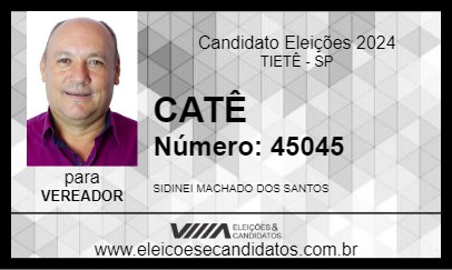 Candidato CATÊ 2024 - TIETÊ - Eleições