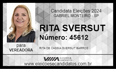 Candidato RITA SVERSUT 2024 - GABRIEL MONTEIRO - Eleições