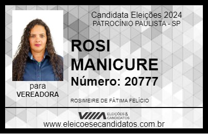 Candidato ROSI MANICURE 2024 - PATROCÍNIO PAULISTA - Eleições