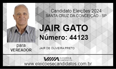 Candidato JAIR GATO 2024 - SANTA CRUZ DA CONCEIÇÃO - Eleições