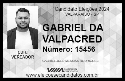 Candidato GABRIEL DA VALPACRED 2024 - VALPARAÍSO - Eleições