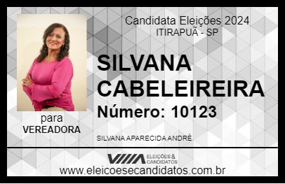 Candidato SILVANA CABELEIREIRA 2024 - ITIRAPUÃ - Eleições