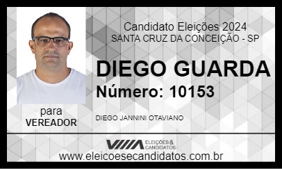 Candidato DIEGO GUARDA 2024 - SANTA CRUZ DA CONCEIÇÃO - Eleições