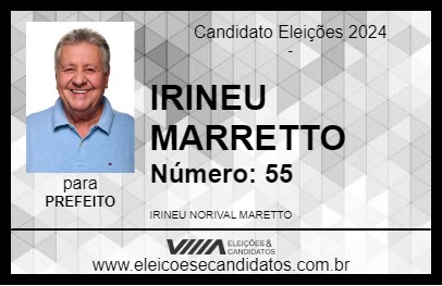 Candidato IRINEU MARRETTO 2024 - ARARAS - Eleições