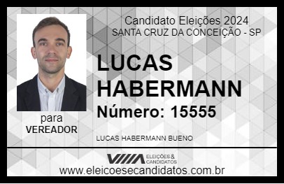 Candidato LUCAS HABERMANN 2024 - SANTA CRUZ DA CONCEIÇÃO - Eleições