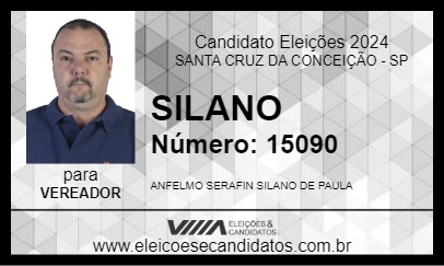 Candidato SILANO 2024 - SANTA CRUZ DA CONCEIÇÃO - Eleições