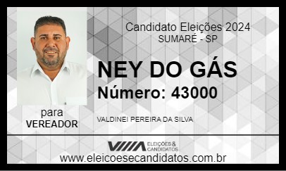 Candidato NEY DO GÁS 2024 - SUMARÉ - Eleições