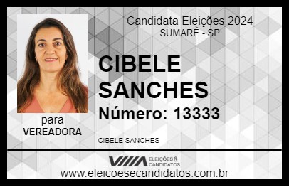 Candidato CIBELE SANCHES 2024 - SUMARÉ - Eleições