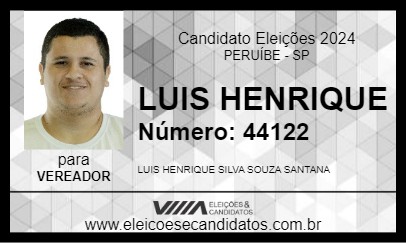 Candidato LUIS HENRIQUE 2024 - PERUÍBE - Eleições