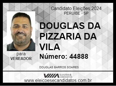 Candidato DOUGLAS DA PIZZARIA DA VILA 2024 - PERUÍBE - Eleições