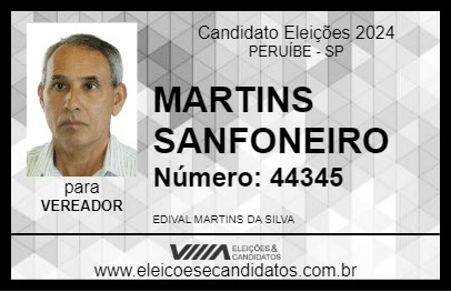 Candidato MARTINS SANFONEIRO  2024 - PERUÍBE - Eleições