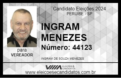 Candidato INGRAM MENEZES  2024 - PERUÍBE - Eleições