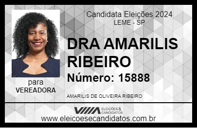 Candidato DRA AMARILIS RIBEIRO 2024 - LEME - Eleições