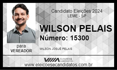 Candidato WILSON PELAIS 2024 - LEME - Eleições