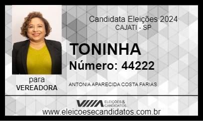 Candidato TONINHA 2024 - CAJATI - Eleições