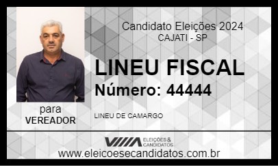 Candidato LINEU FISCAL 2024 - CAJATI - Eleições