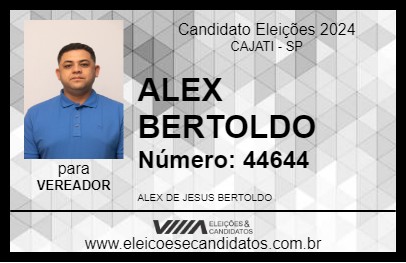 Candidato ALEX BERTOLDO 2024 - CAJATI - Eleições