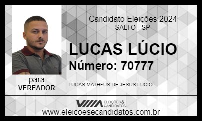 Candidato LUCAS LÚCIO 2024 - SALTO - Eleições