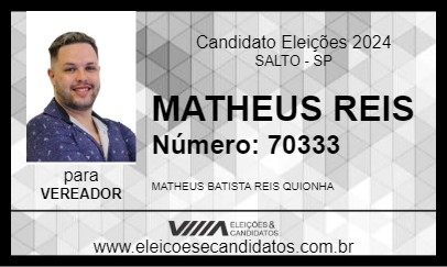 Candidato MATHEUS REIS 2024 - SALTO - Eleições