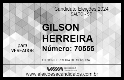 Candidato GILSON HERREIRA 2024 - SALTO - Eleições