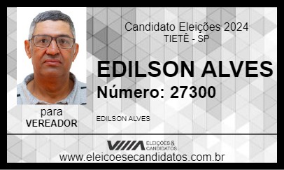 Candidato EDILSON ALVES 2024 - TIETÊ - Eleições