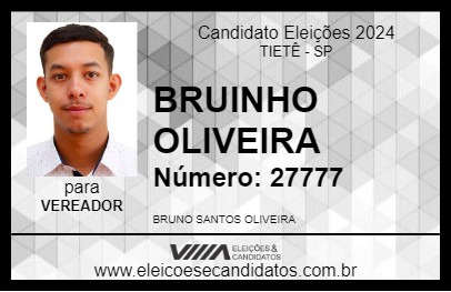 Candidato BRUINHO OLIVEIRA 2024 - TIETÊ - Eleições