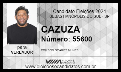 Candidato CAZUZA 2024 - SEBASTIANÓPOLIS DO SUL - Eleições