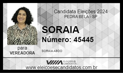 Candidato SORAIA 2024 - PEDRA BELA - Eleições