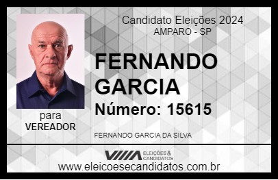 Candidato FERNANDO GARCIA 2024 - AMPARO - Eleições