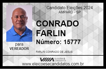 Candidato CONRADO FARLIN 2024 - AMPARO - Eleições