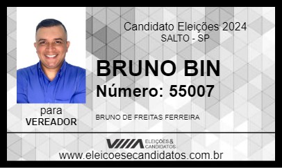 Candidato BRUNO BIN 2024 - SALTO - Eleições