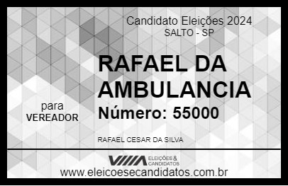 Candidato RAFAEL DA AMBULANCIA 2024 - SALTO - Eleições