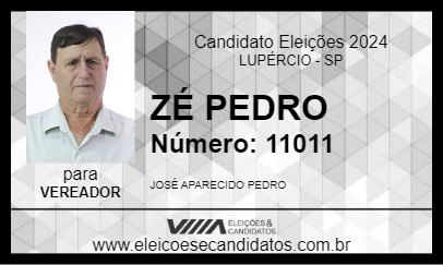 Candidato ZÉ PEDRO 2024 - LUPÉRCIO - Eleições