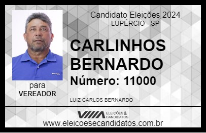 Candidato CARLINHOS BERNARDO 2024 - LUPÉRCIO - Eleições