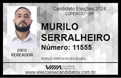 Candidato MURILO SERRALHEIRO 2024 - LUPÉRCIO - Eleições