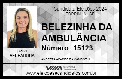 Candidato BELEZINHA DA AMBULÂNCIA 2024 - TORRINHA - Eleições