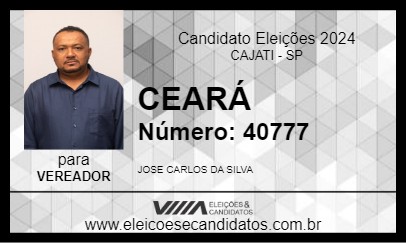 Candidato CEARÁ 2024 - CAJATI - Eleições