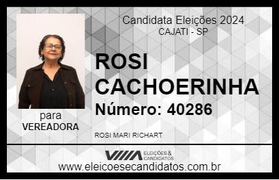 Candidato ROSI CACHOERINHA 2024 - CAJATI - Eleições