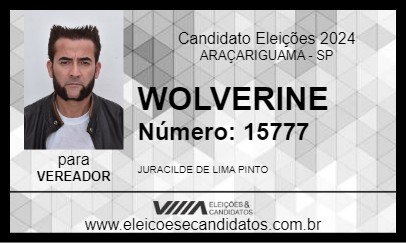 Candidato WOLVERINE  2024 - ARAÇARIGUAMA - Eleições