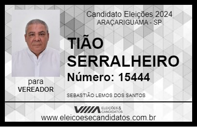 Candidato TIÃO SERRALHEIRO 2024 - ARAÇARIGUAMA - Eleições