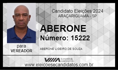 Candidato ABERONE 2024 - ARAÇARIGUAMA - Eleições