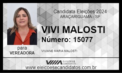 Candidato VIVI MALOSTI 2024 - ARAÇARIGUAMA - Eleições