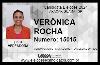 Candidato VERÔNICA ROCHA 2024 - ARAÇARIGUAMA - Eleições