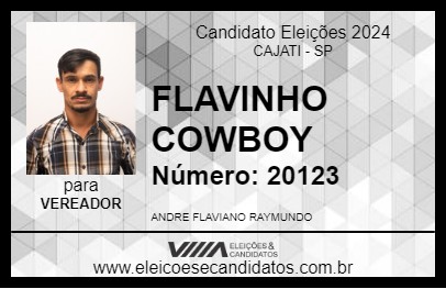 Candidato FLAVINHO COWBOY 2024 - CAJATI - Eleições