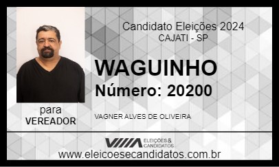 Candidato WAGUINHO 2024 - CAJATI - Eleições