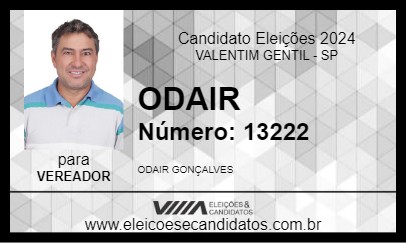 Candidato ODAIR 2024 - VALENTIM GENTIL - Eleições