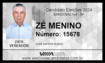 Candidato ZÉ MENINO 2024 - SANDOVALINA - Eleições