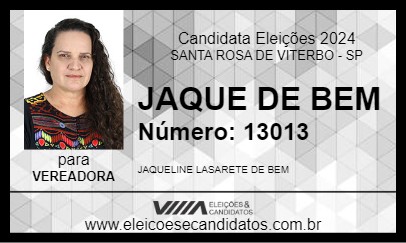 Candidato JAQUE DE BEM 2024 - SANTA ROSA DE VITERBO - Eleições