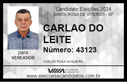 Candidato CARLAO DO LEITE 2024 - SANTA ROSA DE VITERBO - Eleições